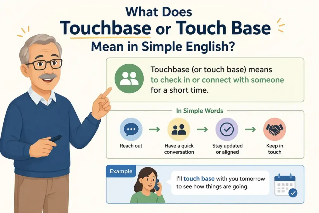 What Does Touchbase or Touch Base Mean in Simple English?