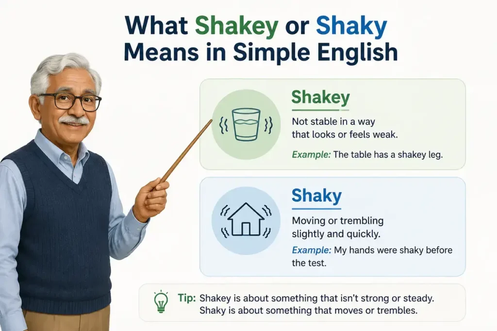 What Shakey or Shaky Means in Simple English
