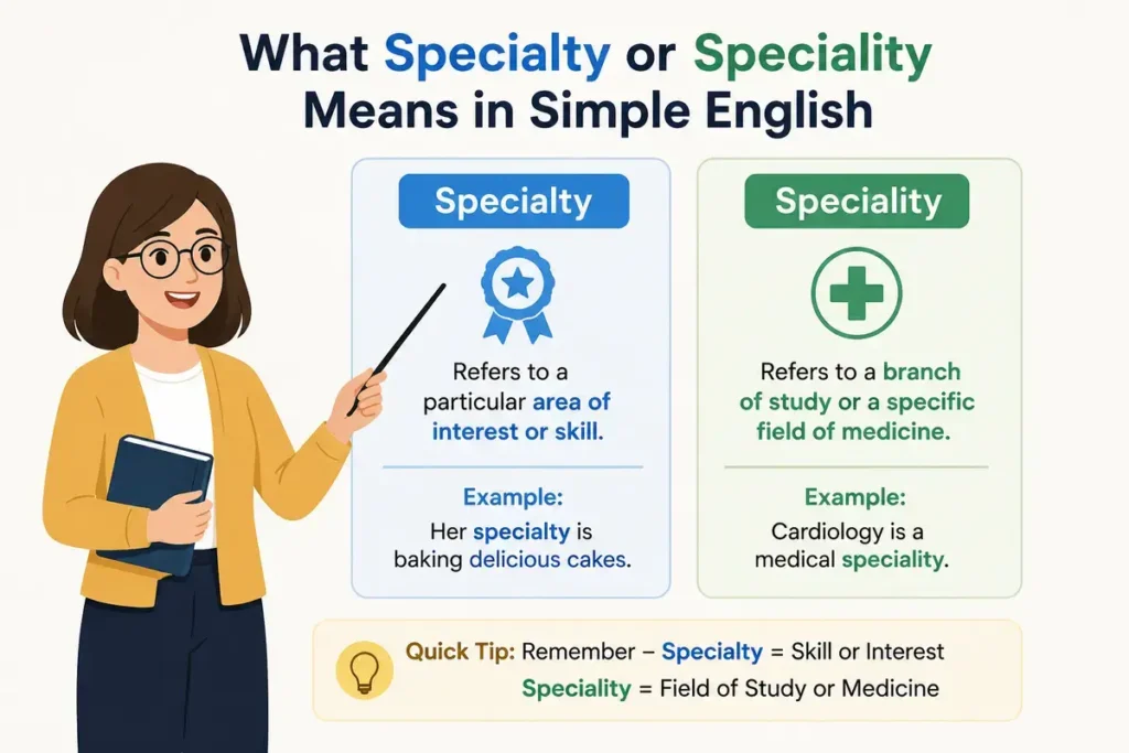 What Specialty or Speciality Means in Simple English