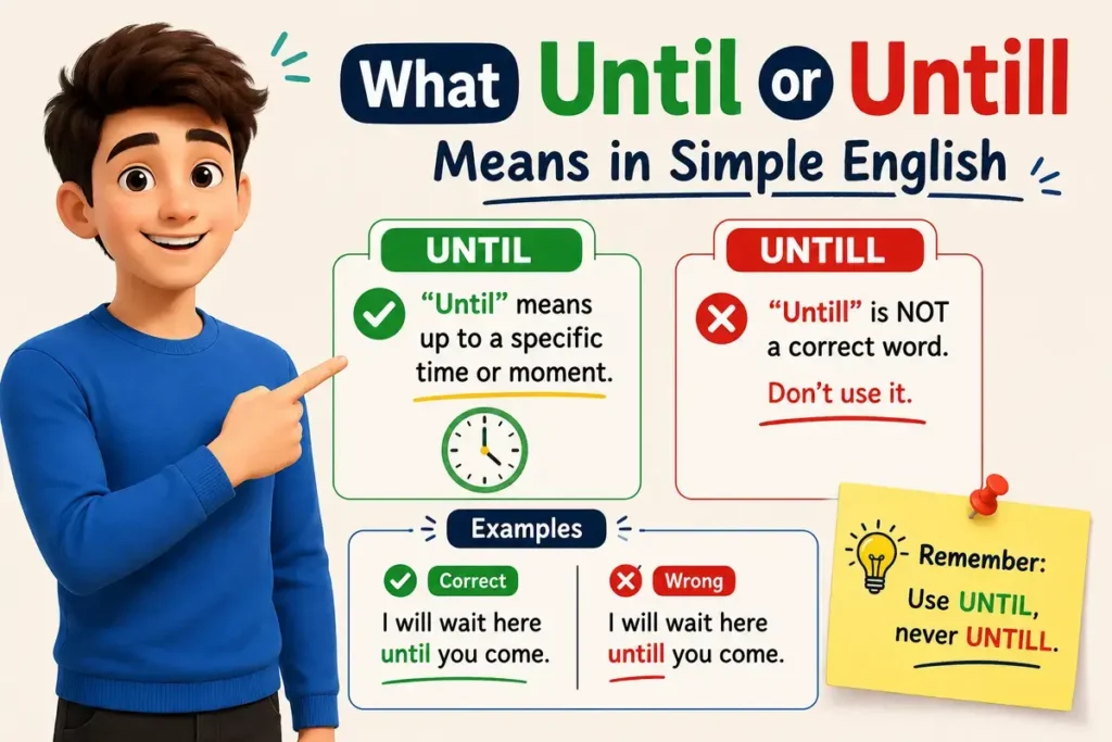 What Until or Untill Means in Simple English