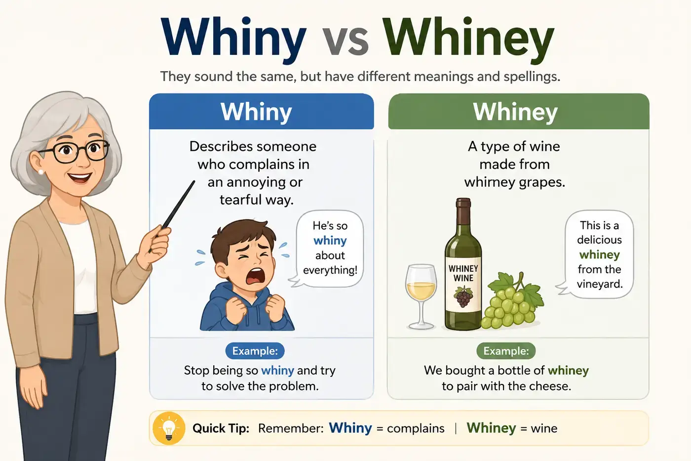 Whiny vs Whiney