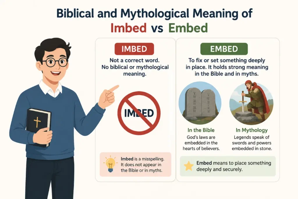 Biblical and Mythological Meaning of Imbed vs Embed