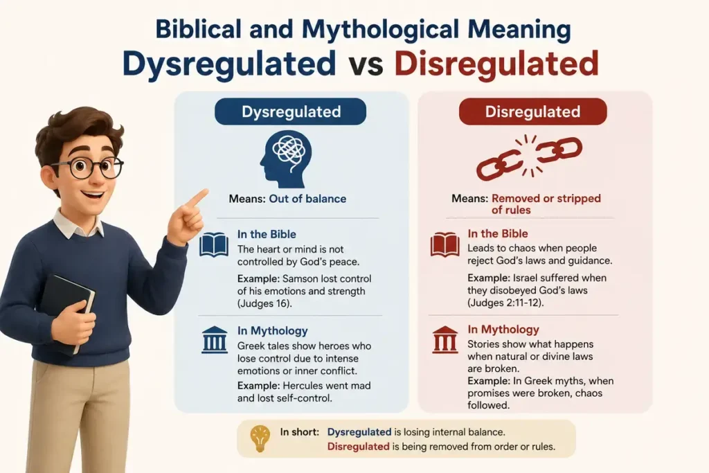 Biblical and Mythological Meaning of Dysregulated vs Disregulated
