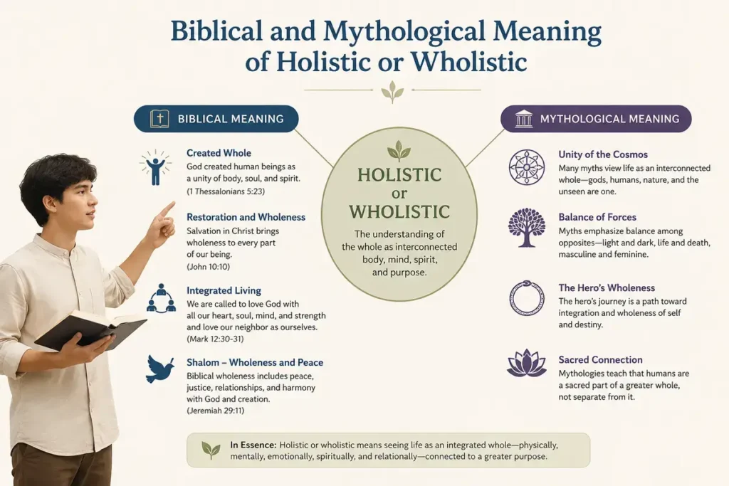 Biblical and Mythological Meaning of Holistic or Wholistic