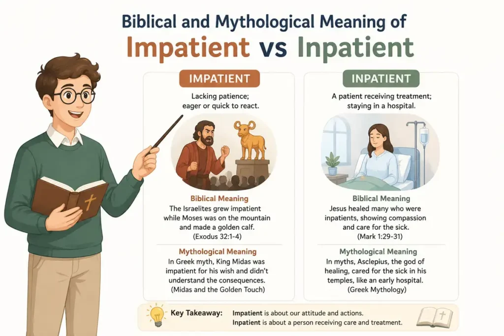 Biblical and Mythological Meaning of Impatient vs Inpatient