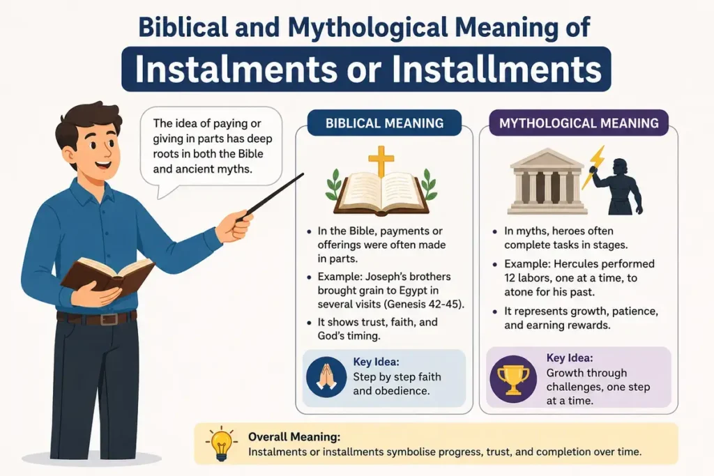 Biblical and Mythological Meaning of Instalments or Installments