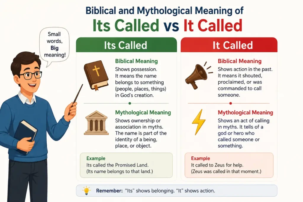 Biblical and Mythological Meaning of Its Called vs It Called