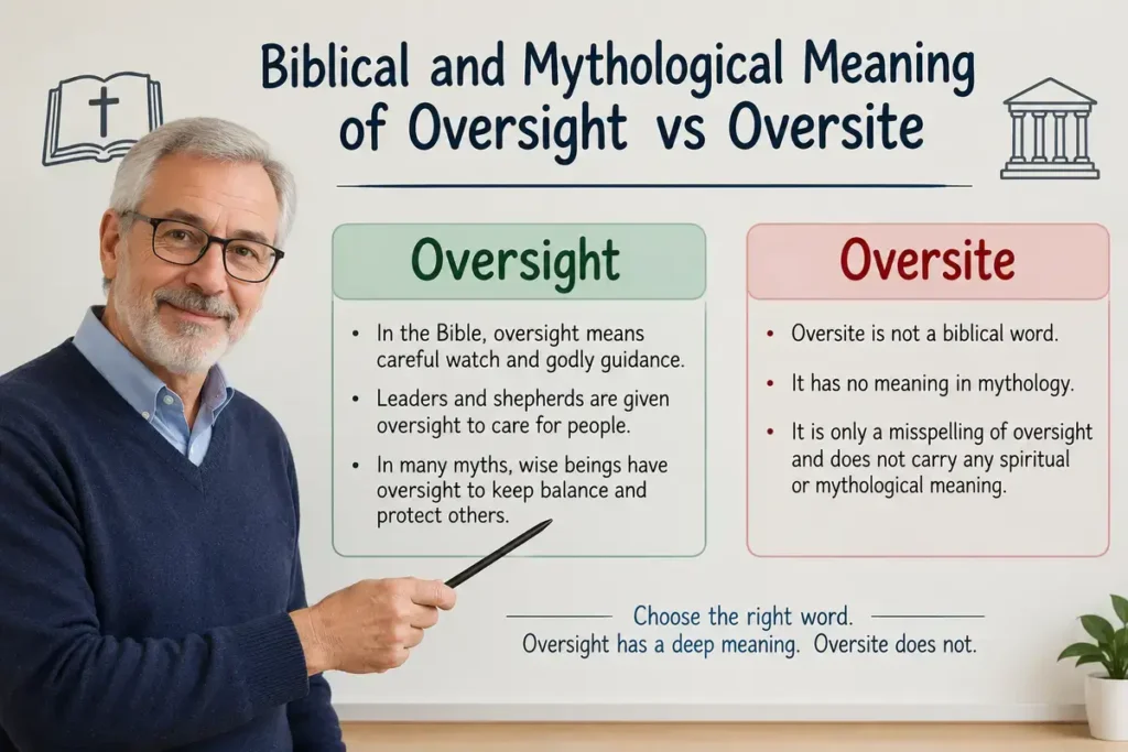 Biblical and Mythological Meaning of Oversight vs Oversite