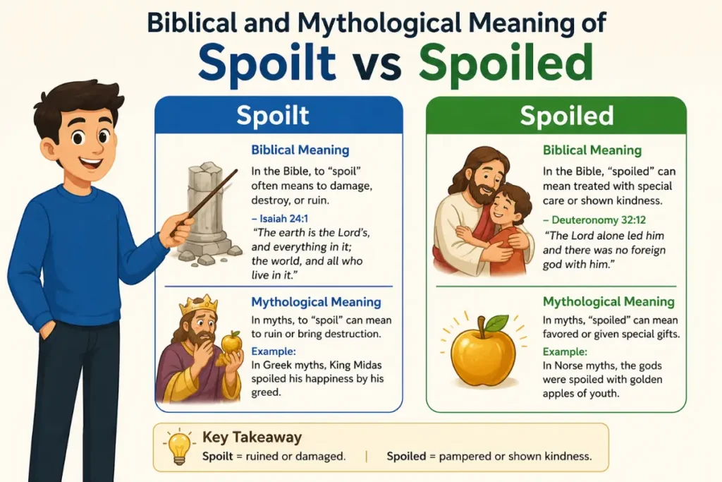 Biblical and Mythological Meaning of Spoilt vs Spoiled