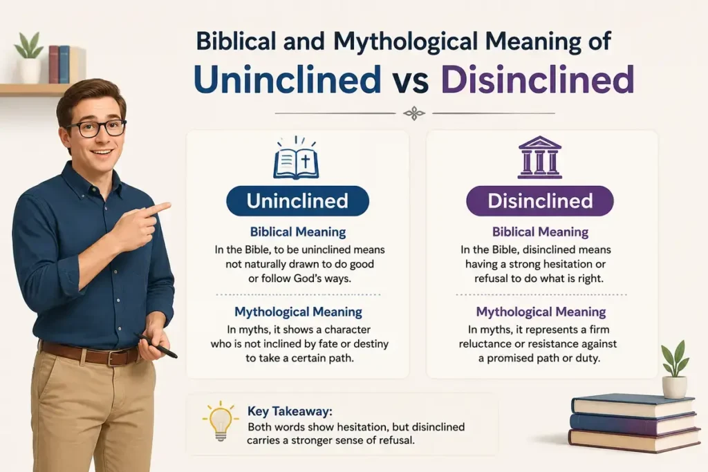 Biblical and Mythological Meaning of Uninclined vs Disinclined