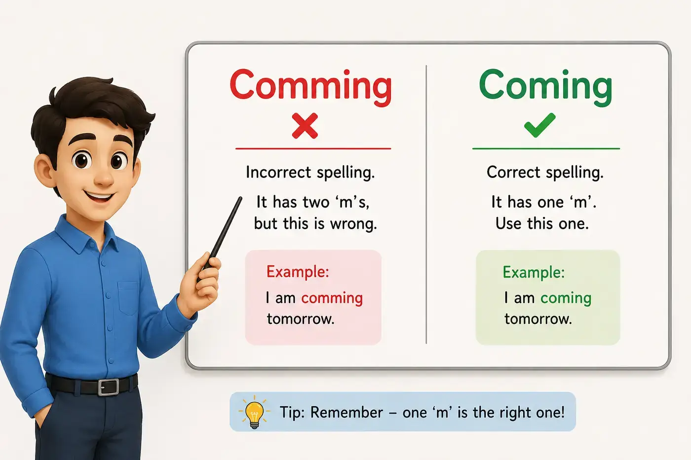 Comming vs Coming