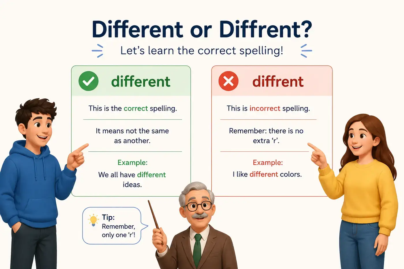 Different vs Diffrent