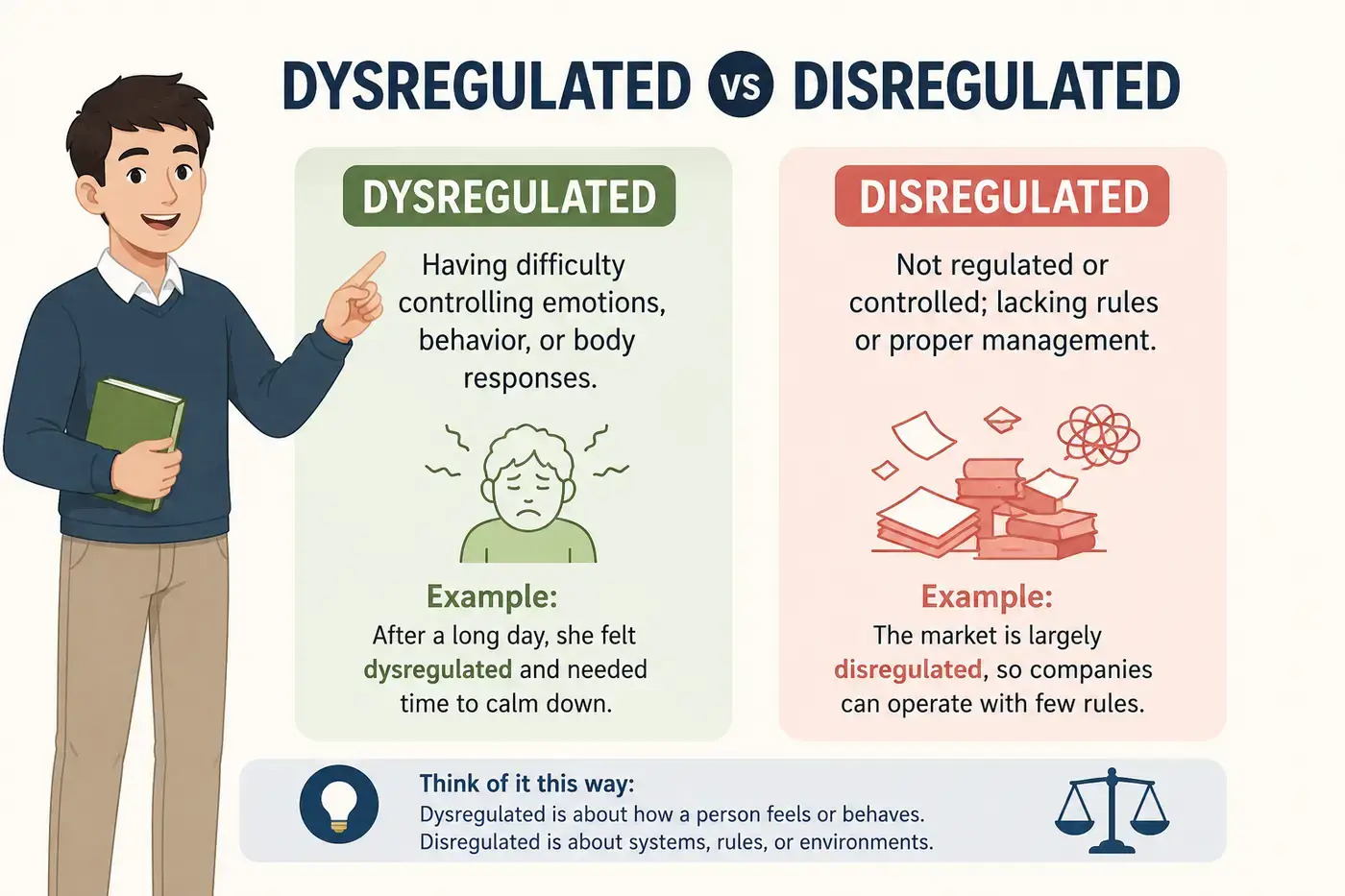 Dysregulated vs Disregulated