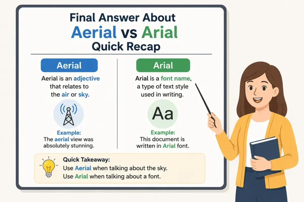 Final Answer About Aerial vs Arial Quick Recap