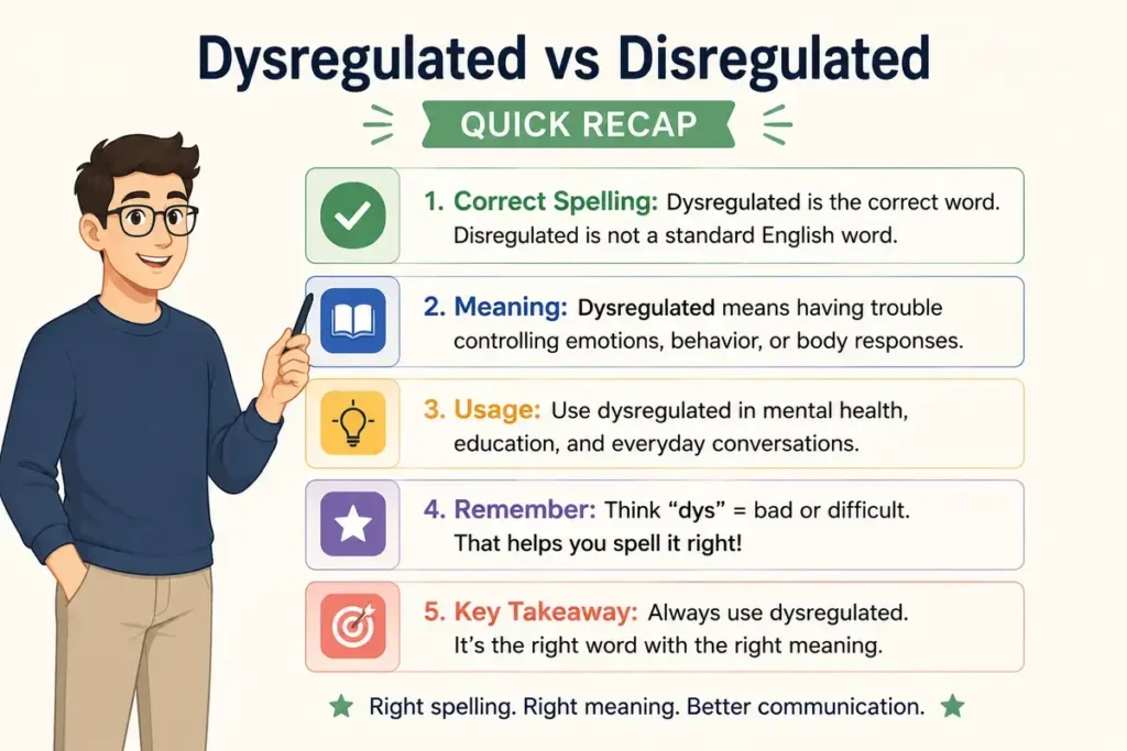 Final Answer about Dysregulated vs Disregulated Quick Recap