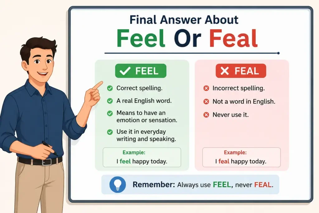 Final Answer About Feel Or Feal