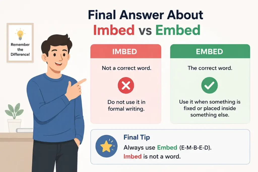 Final Answer About Imbed vs Embed