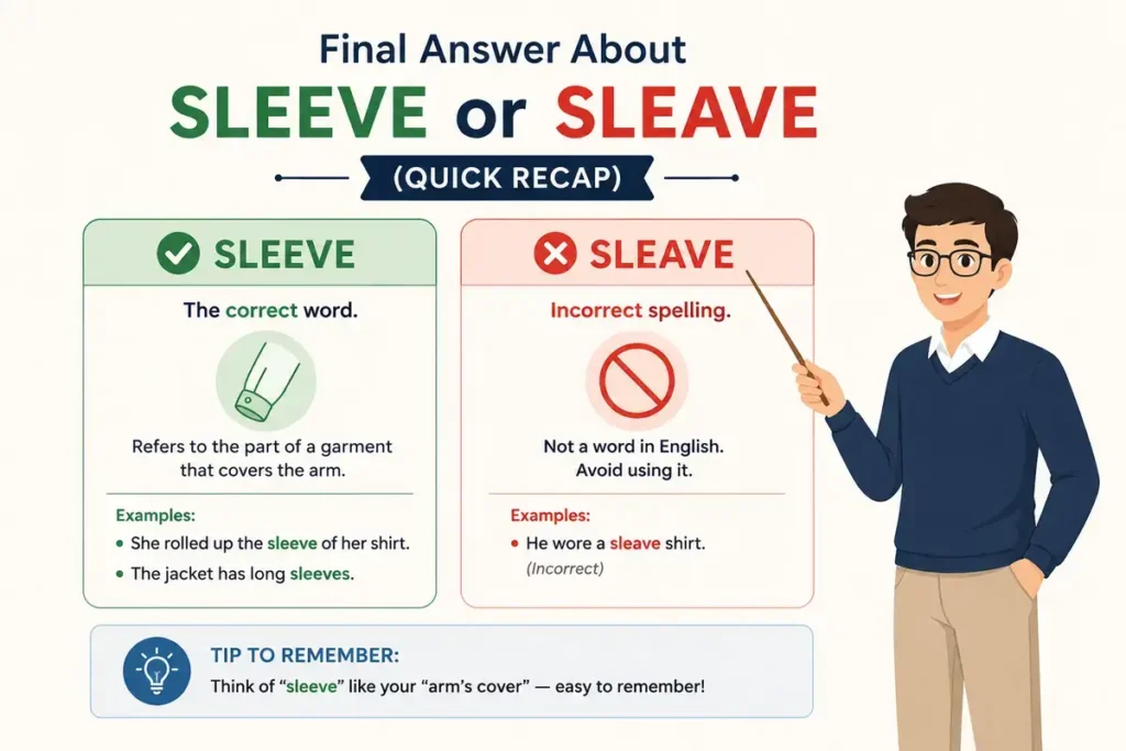 Final Answer About Sleave or Sleeve (Quick Recap)