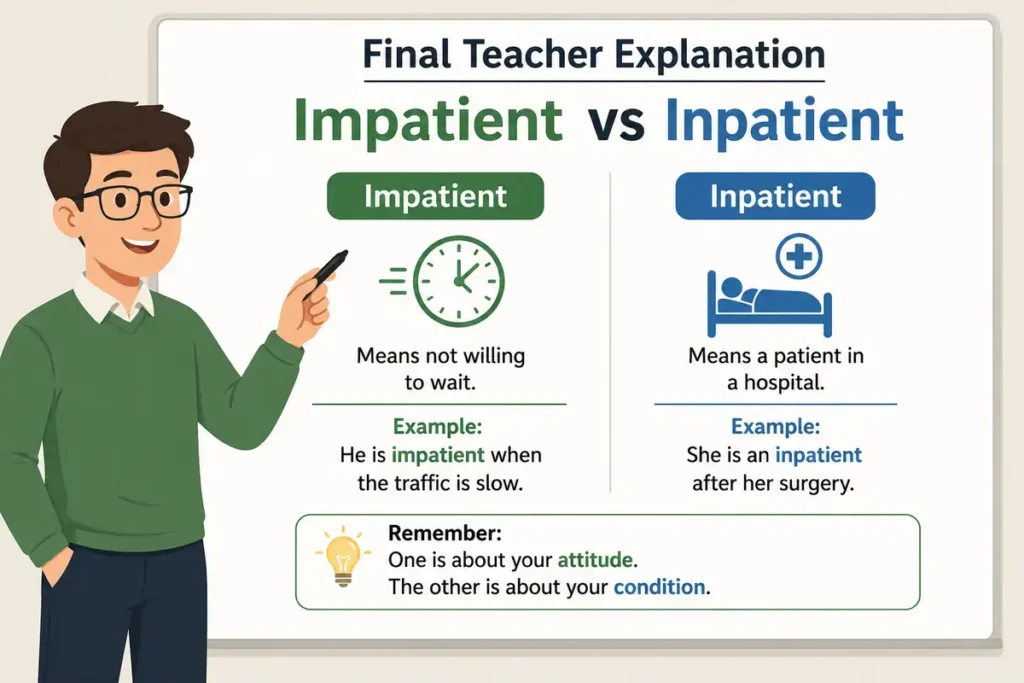 Final Teacher Explanation about Impatient vs Inpatient