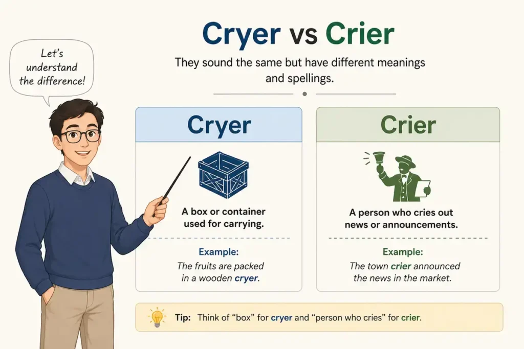 Final Teacher Explanation of Cryer vs Crier