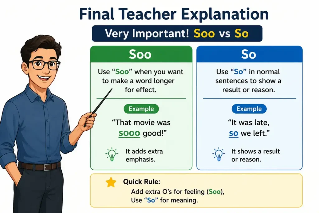 Final Teacher Explanation Very Important Soo vs So