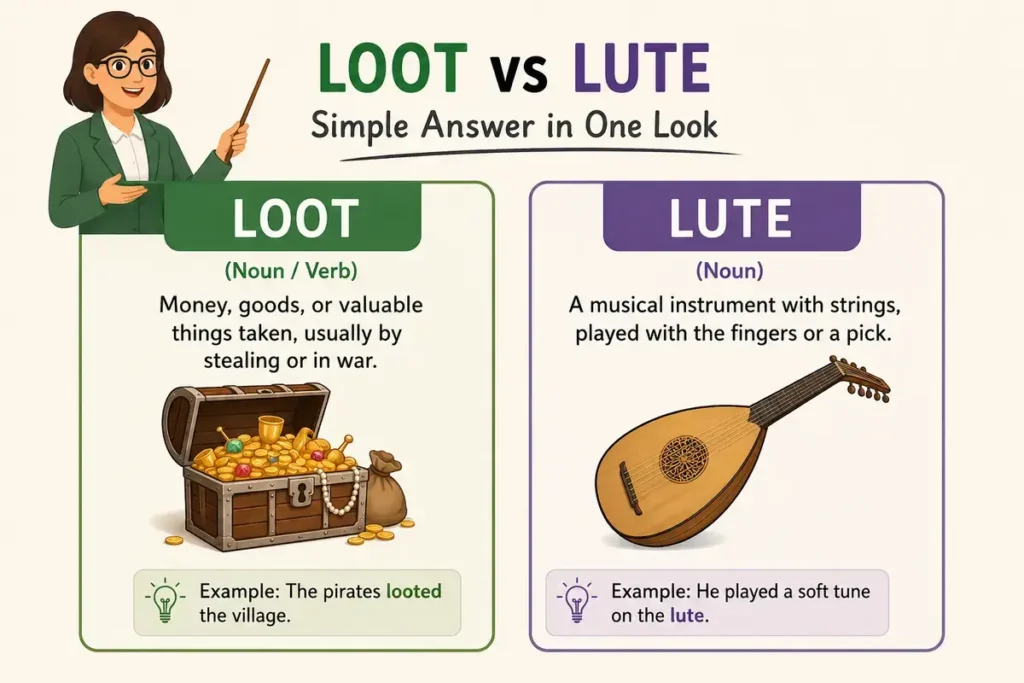 loot vs lute Simple Answer in One Look