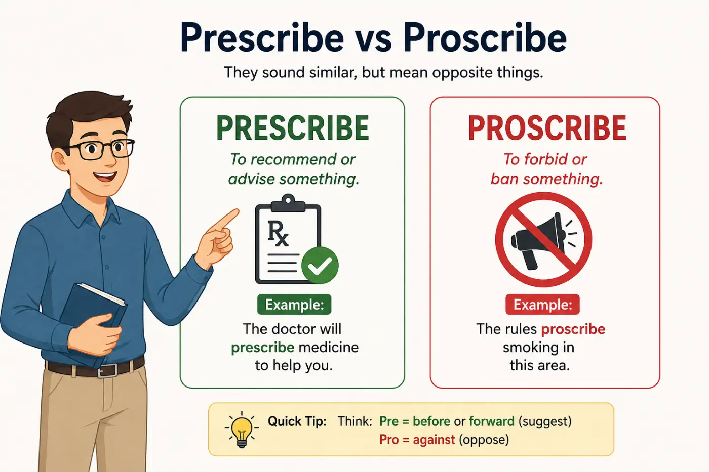 Prescribe vs Proscribe