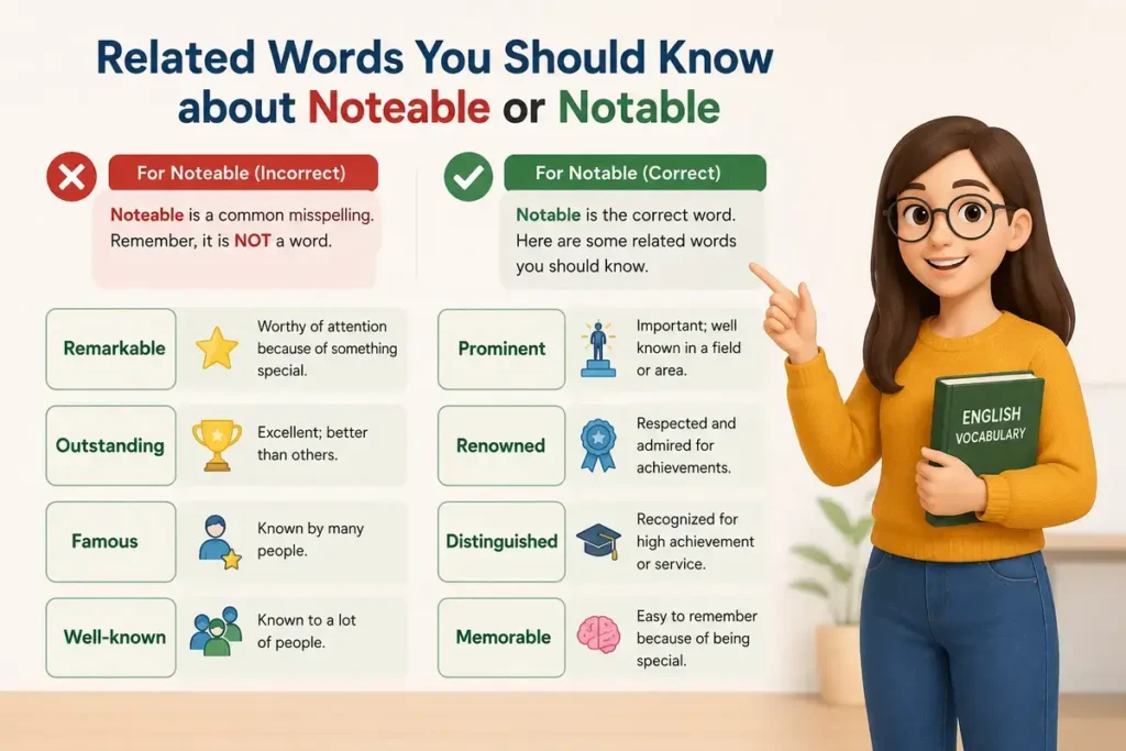 Related Words You Should Know about Noteable or Notable