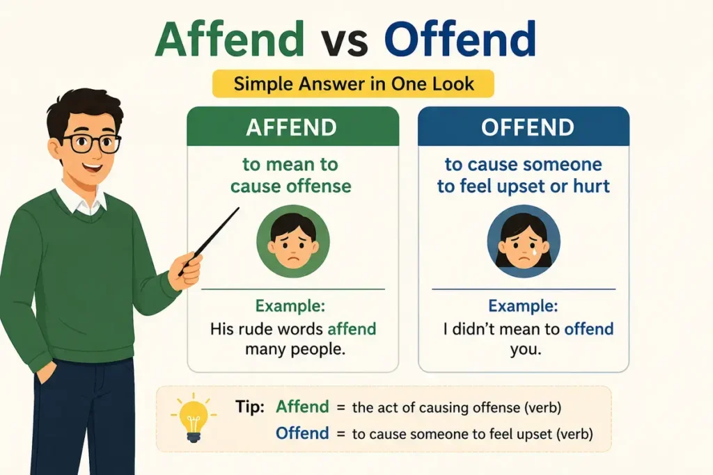 Simple Answer in One Look: Affend vs Offend