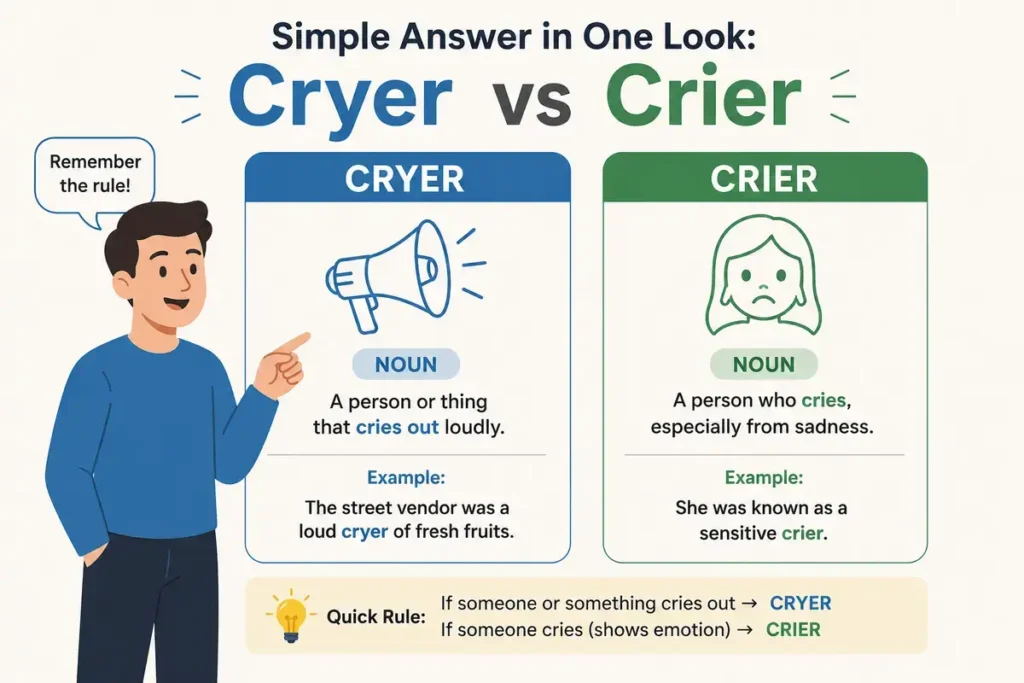 Simple Answer in One Look: Cryer vs Crier