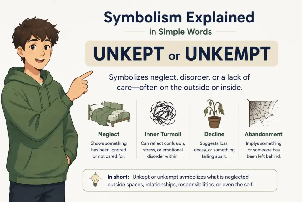 Symbolism Explained in Simple Words about Unkept or Unkempt
