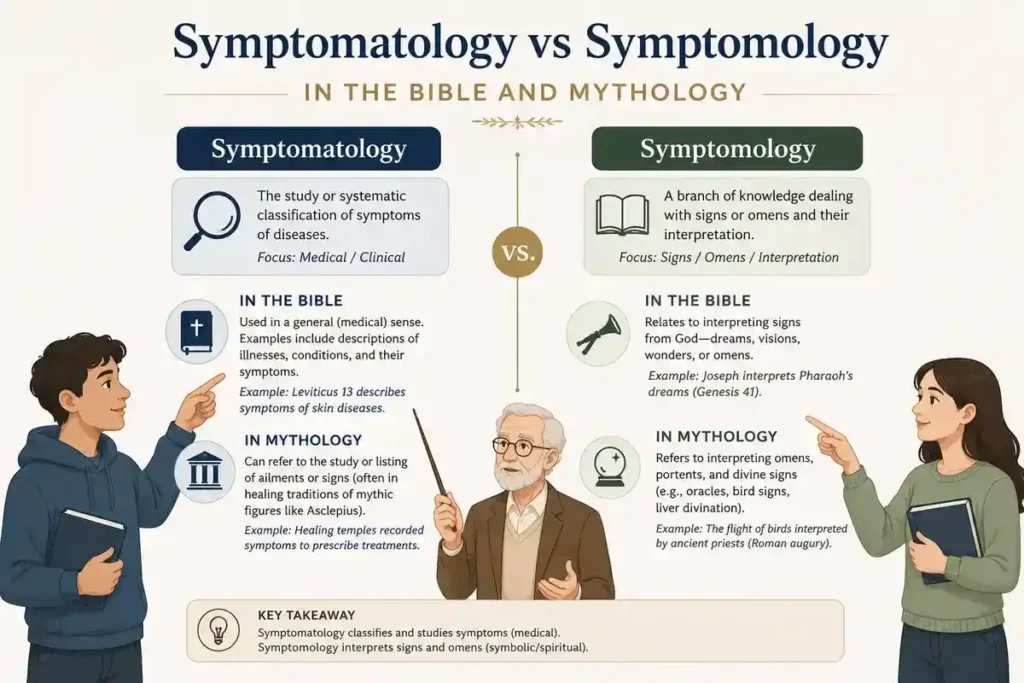 Symptomatology vs Symptomology in the Bible and Mythology