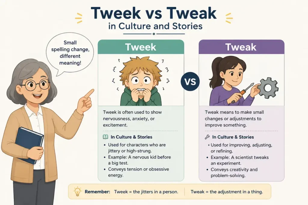 Tweek vs Tweak in Culture and Stories