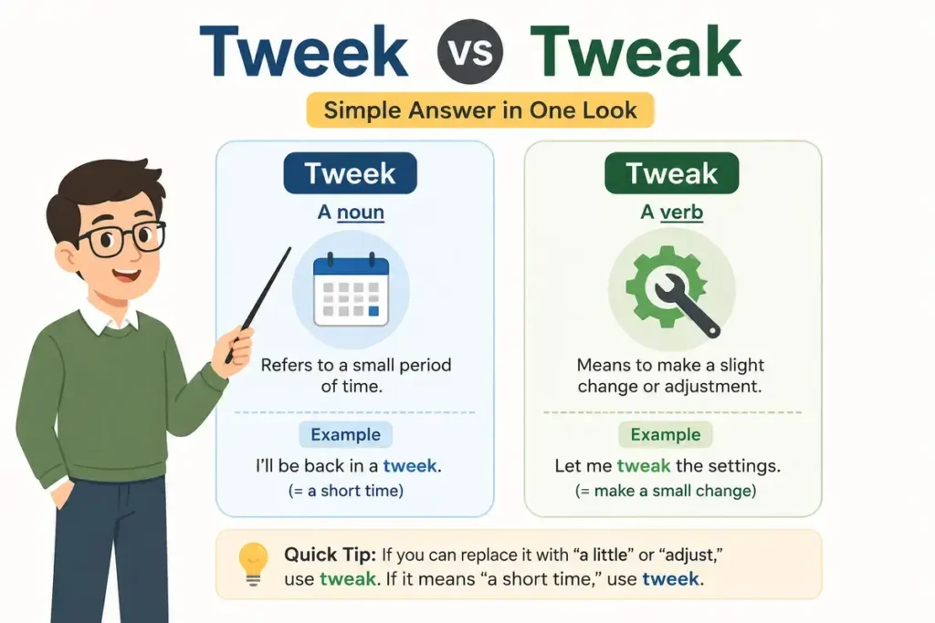 Tweek vs Tweak: Simple Answer in One Look