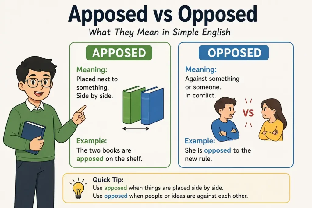 What Apposed vs Opposed Means in Simple English