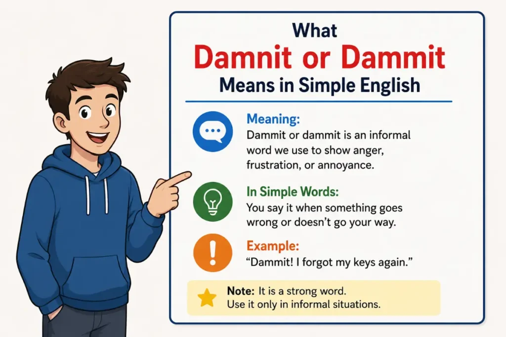 What Damnit or Dammit Means in Simple English