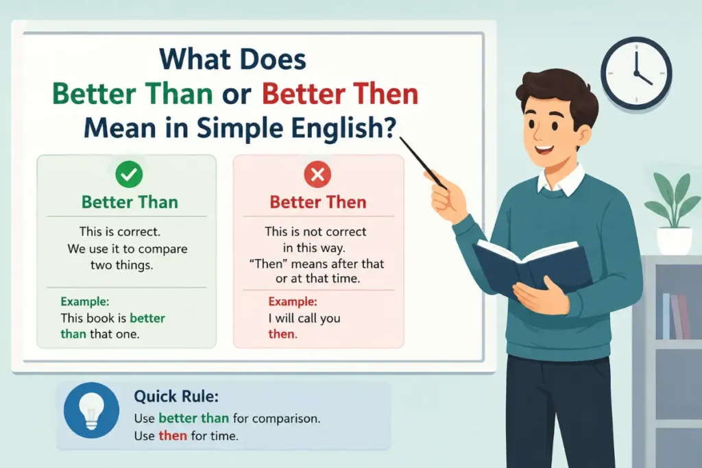 What Does Better Than or Better Then Mean in Simple English