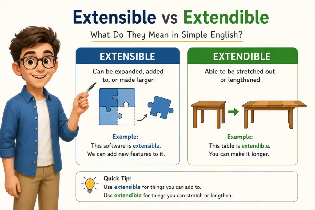 What Does Extensible vs Extendible Mean in Simple English?