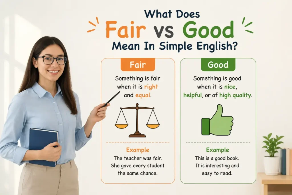 What Does Fair vs Good Mean In Simple English?
