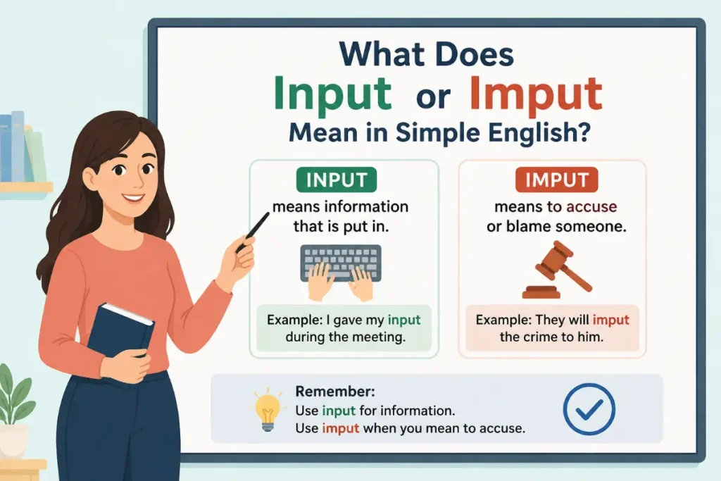 What Does Input or Imput Mean in Simple English?