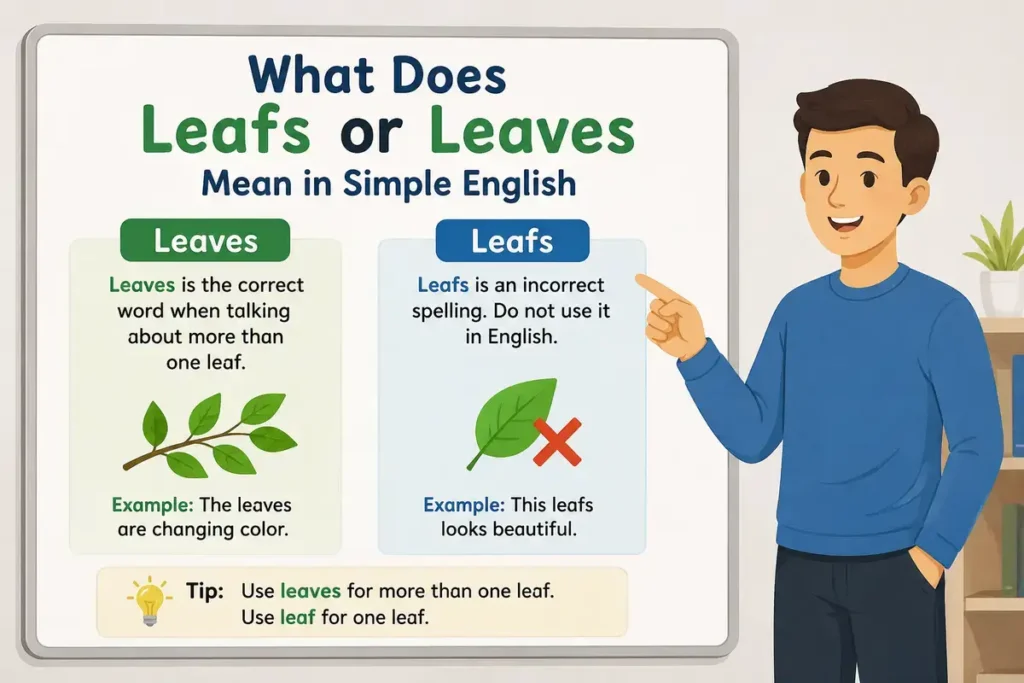 What Does Leafs or Leaves Mean in Simple English