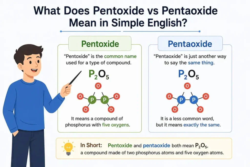What Does Pentoxide vs Pentaoxide Mean in Simple English?