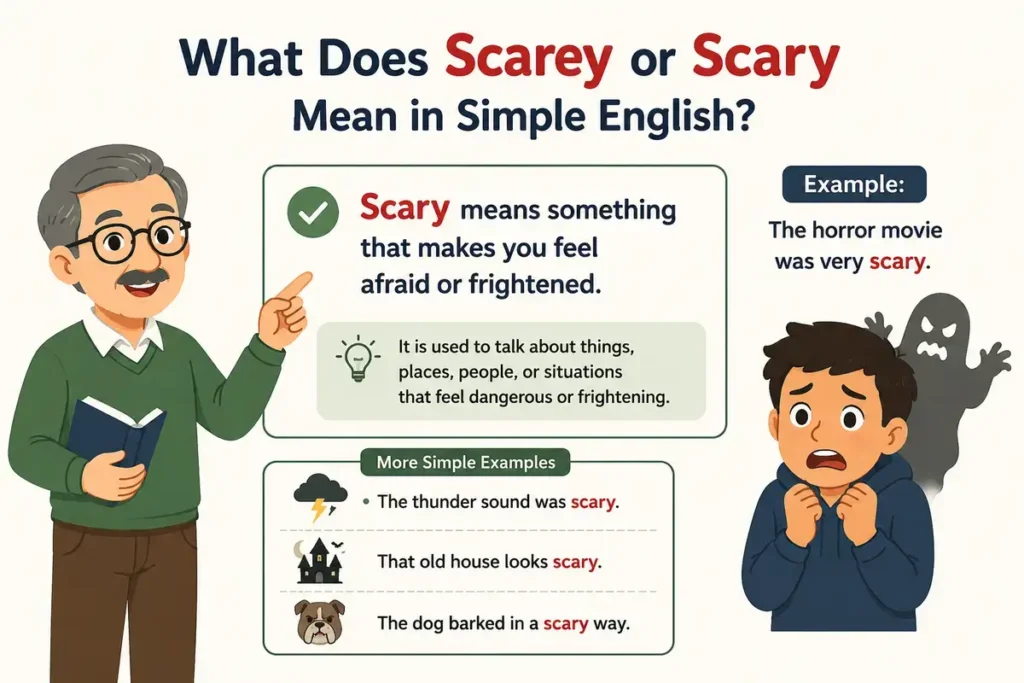 What Does Scarey or Scary Mean in Simple English?
