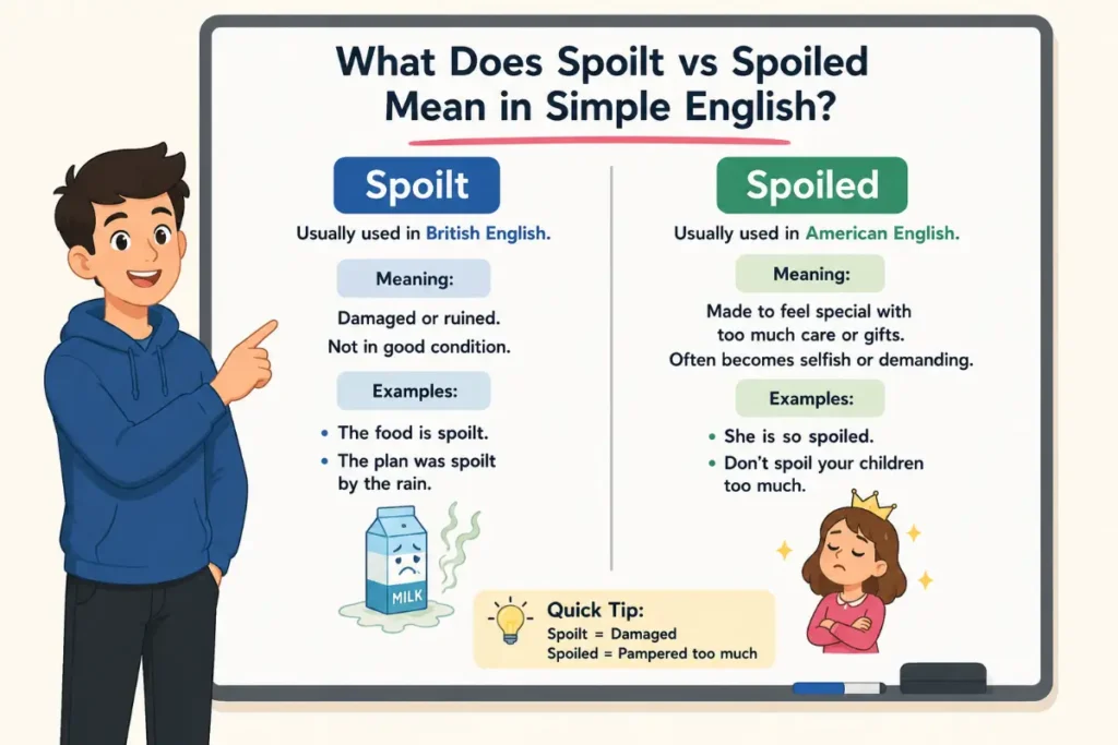 What Does Spoilt vs Spoiled Mean in Simple English?