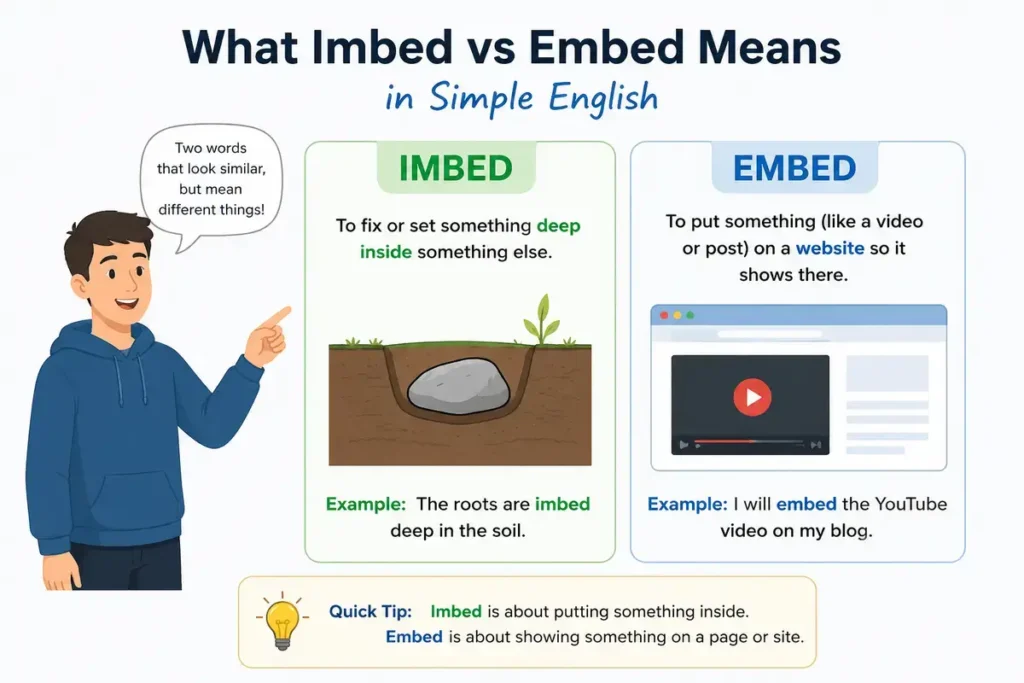 What Imbed vs Embed Means in Simple English