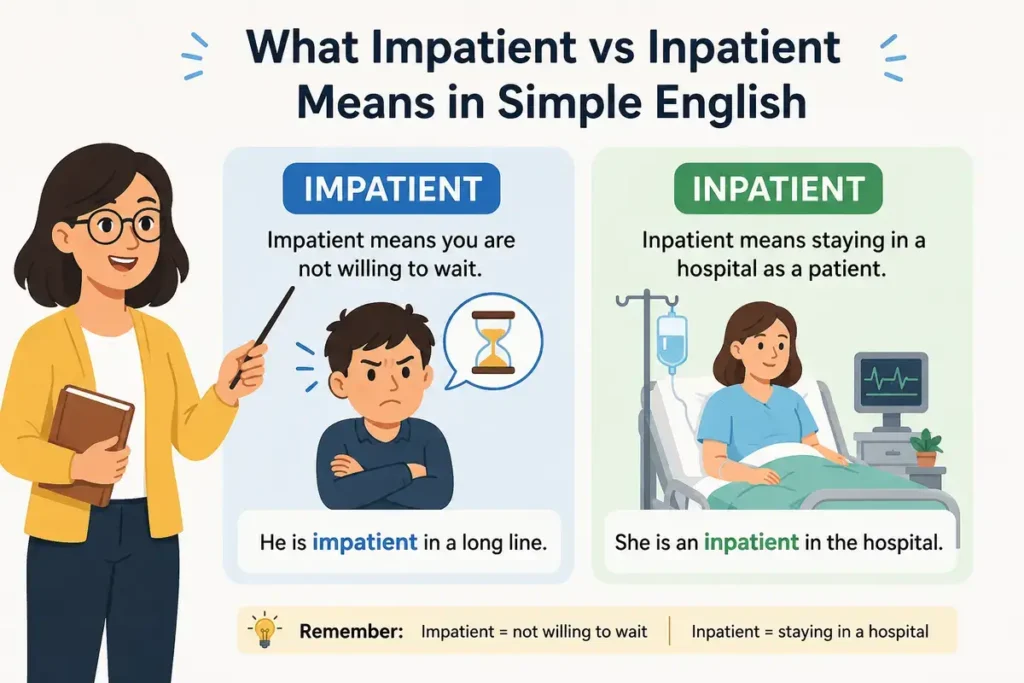 What Impatient vs Inpatient Means in Simple English