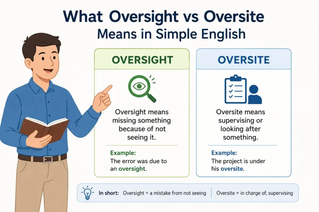 What Oversight vs Oversite Means in Simple English