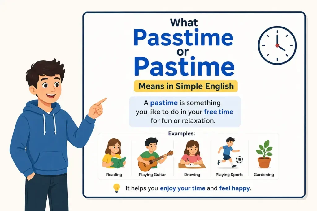 What Passtime or Pastime Means in Simple English