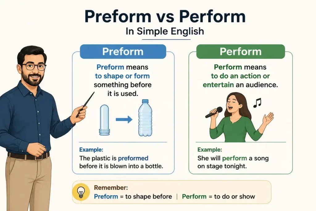 What Preform vs Perform Means in Simple English