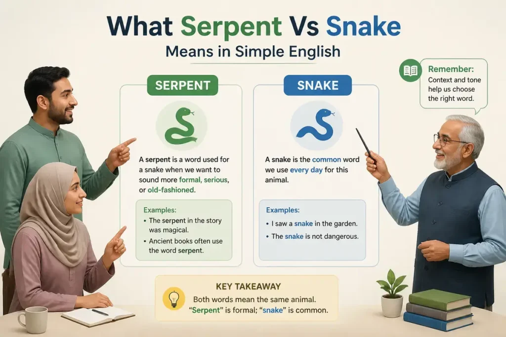 What Serpent Vs Snake Means in Simple English